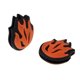 thumbnail image 1 of Juego de 2 amortiguadores de vibraciones de silicona duraderos para raquetas de tenis - raqueta naranja, 1 of 7