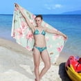 thumbnail image 5 of Coolnut Bloom Cherry Floral Beach Towel Fast Drying Camping Towels Sand Free Beach Blanket Soft Absorbent Travel Sport Towel for Gym Bath Shower Swimming 31" x 71" Washcloth Gift, 5 of 7