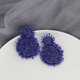 thumbnail image 1 of Pendientes de cuentas de arroz trenzado bohemio Pendientes de borla de moda europea y americana para mujer, azul ShuxiuWang 8390612276194, 1 of 1