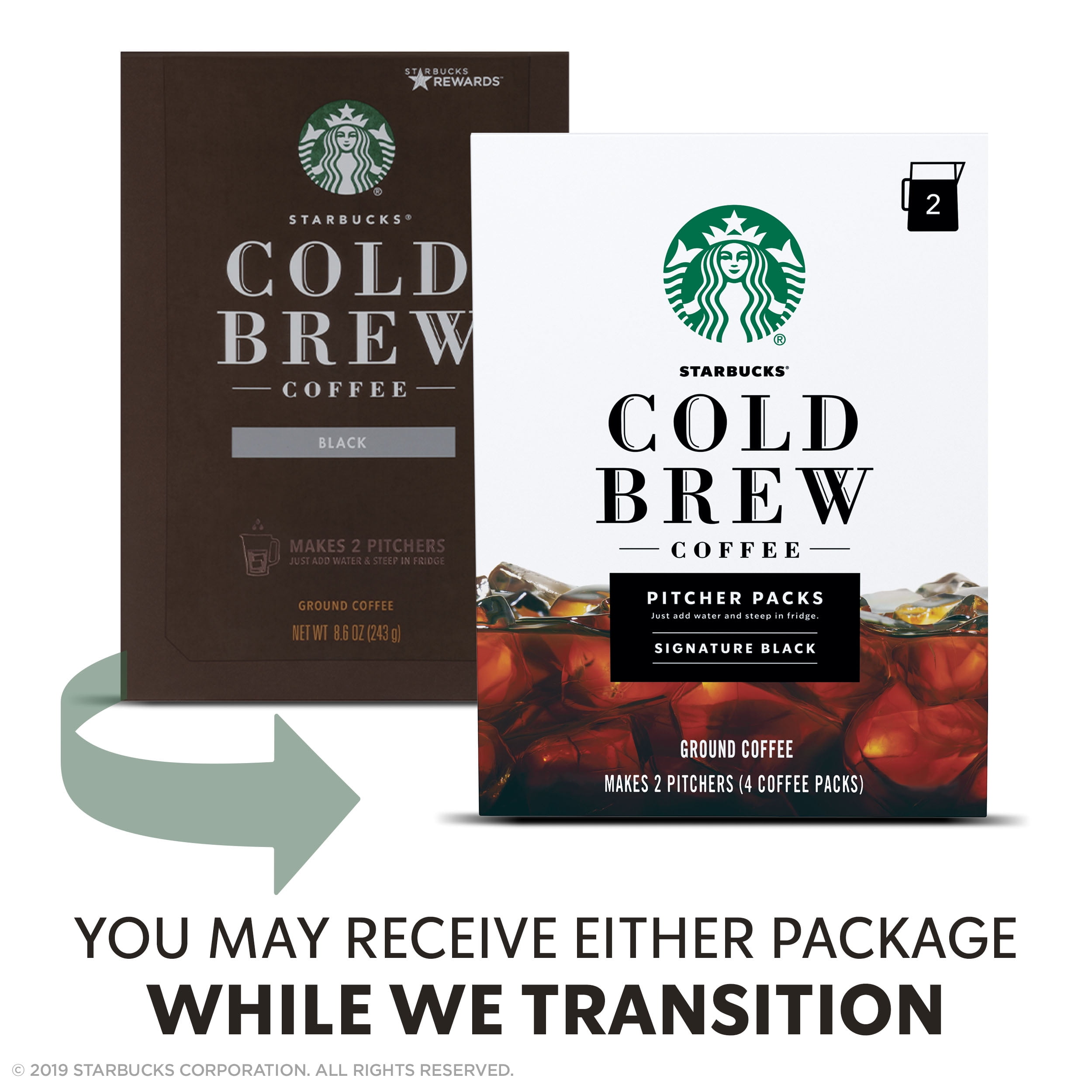 Starbucks Cold Brew Coffee — Signature Black — Pitcher Packs — 1 box (makes 2 pitchers total)