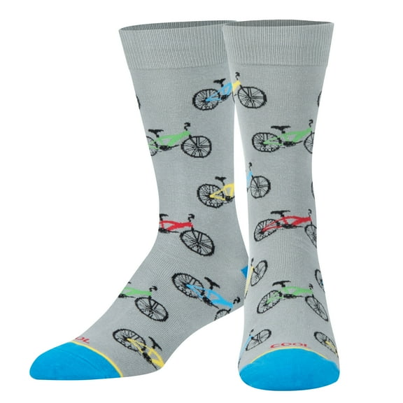 Cool Socks Novelty Crew Socks Men's Women's, Cycling, Bicycling, Graphic Print, Large