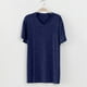 thumbnail image 1 of Ceisia Men's Solid V-Neck Short Sleeve Pajama Top Soft Comfortable Sleep Loungewear Navy XXXXL Gifts, 1 of 4