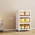 thumbnail image 2 of L Collapsible Storage Cabinet Stackable Organizer with Wheels & Magnetic Doors Easy Assembly Durable SpaceSaving Solution for Pantry Closet & Bathroom, 2 of 8