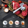 thumbnail image 5 of Ablandador de carne multifuncional, mazo ergonómico de acero inoxidable de doble cara, resistente con agarre cómodo de goma, ideal para una limpieza fácil y para realizar múltiples tareas en la cocina, 5 of 5