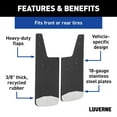 thumbnail image 3 of LUVERNE 251523 Front or Rear 12-Inch x 23-Inch Textured Rubber Mud Guards, Select Ford F-150, 2 Flaps Fits select: 2015-2022 FORD F150, 2023 FORD F150 SUPER CAB, 3 of 7