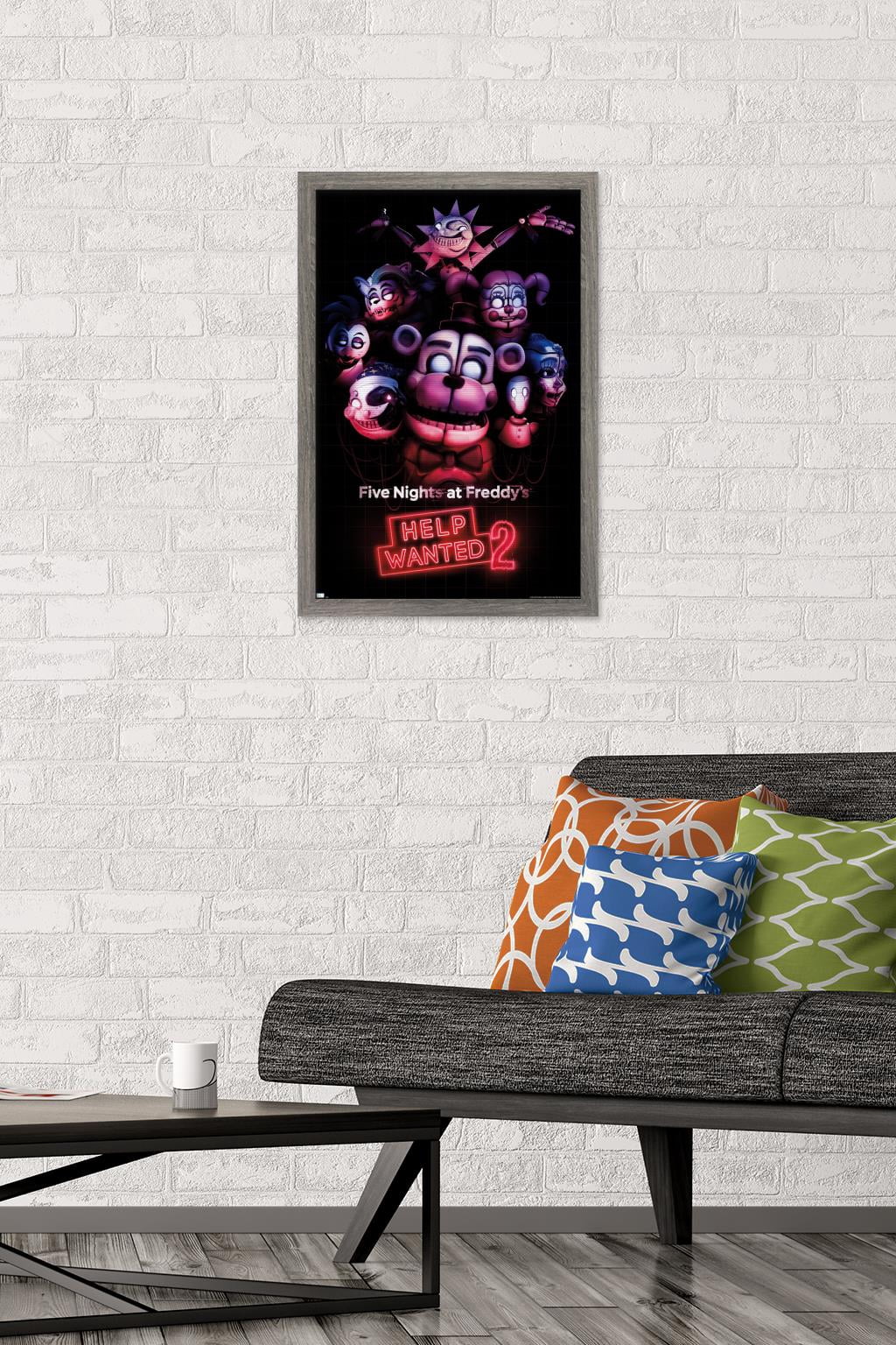 Five Nights at Freddy's: Help Wanted 2 - Key Art Wall Poster, 14.725" x 22.375" Framed