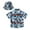 Light Blue, variant on Shirts for Boys Short Sleeve Cartoon Print Gentleman Beach Floral Hat Set Casual Tops