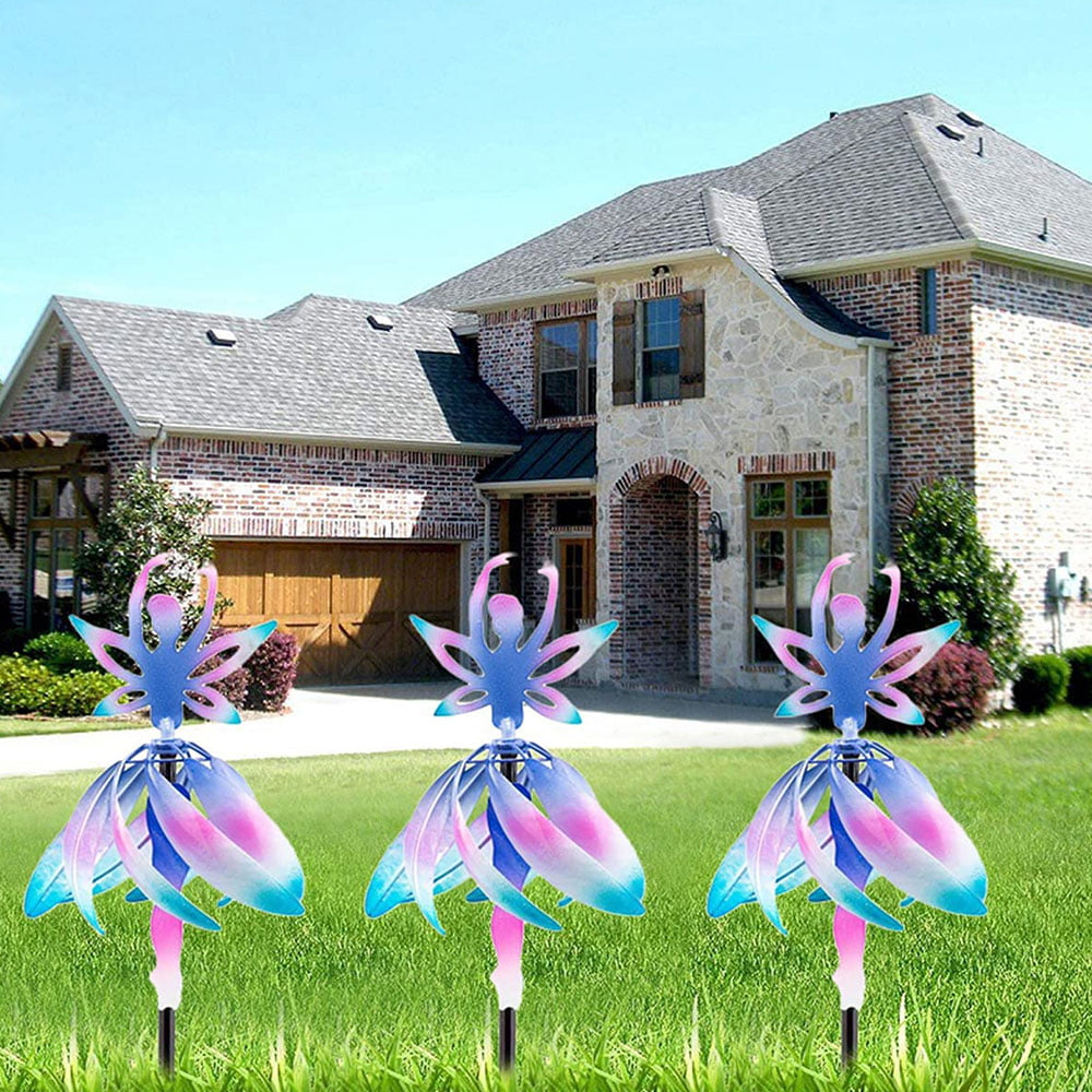Beautiful Ballerina Windmill Plastic Angel Whirligig Spinner for The Yard Garden Outside Fairy Wind Spinners