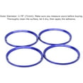 thumbnail image 2 of iJDMTOY (4) Anodized Blue Aluminum Wheel Center Cap Surrounding Ring Decoration Trims Compatible With BMW All 68mm, 2 of 5