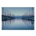 thumbnail image 3 of Sailboat Cutting Board, Large Yacht Harbor in Sunrise Scenery Cruise Leisure Summertime Active Life, Decorative Tempered Glass Cutting and Serving Board, Small Size, Lilac Purple Grey, by Ambesonne, 3 of 5