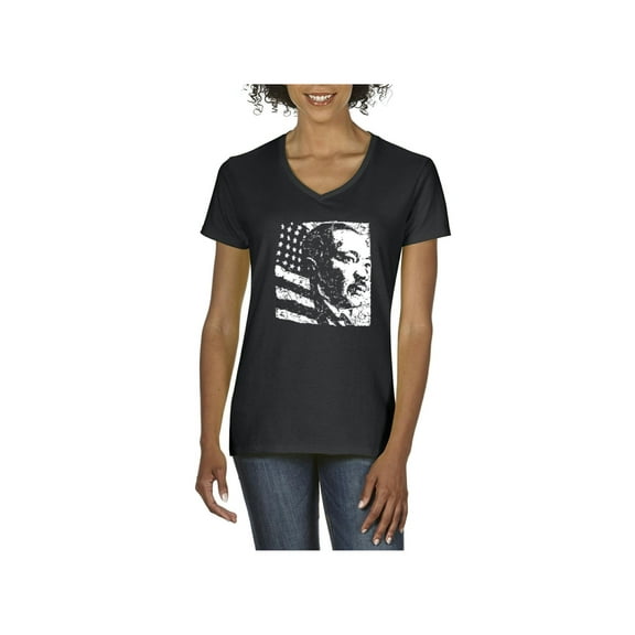 NIB - Women's T-Shirt V-Neck Short Sleeve - Martin Luther King Jr.