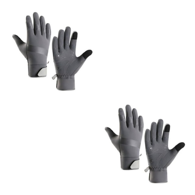 Wweixi Touch Screen Gloves With Anti-Skid Silicone Particles For Better Grip Touch Sensitive Thermal Gloves Grey M 2Set