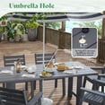 thumbnail image 3 of Jocisland 7 Piece HDPE Outdoor Dining Set, 71" Table with 6 Chairs, Patio Furniture, Grey, 3 of 9