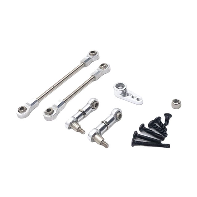 ZheElen 1/28 Remote Control Car Metal 28T Servo Mount Arm Link Rod Attachments Silver 1Set