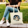 thumbnail image 3 of Hello Winter Corgi Welcome Snowy Night Watercolor Vintage Canvas Tote Bag Welsh Corgi Dog Lover Gifts Idea Reusable Shopping Grocery Bag - 01011, 3 of 5