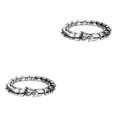 thumbnail image 4 of Thinsony Distinctive Gothic Punk Dragon Scale Bangle 48 inches Cool and Contemporary Silver 9.05 Inch 2Set, 4 of 6