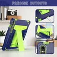 thumbnail image 3 of zukof Case for Samsung Galaxy Tab S9 FE 10.9" / Galaxy Tab S9 11" 2023 Model - Dual Layer Hybrid Rugged Shockproof Protective Cover Case with Kickstand (Navy Blue/Green), 3 of 5