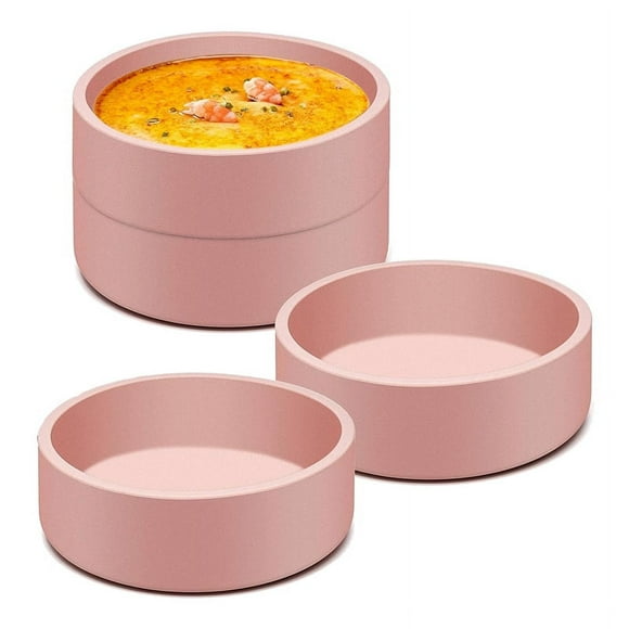 Silicone Air Fryer Egg Pan, Reusable Sous Egg Bite Maker Air Fryer Egg Mold Individual Microwave Egg Cooker Pink 4Pcs