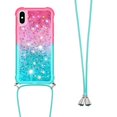 thumbnail image 3 of Funda para iPhone X/iPhone XS Brillantina Líquida Divertida Reluciente y con Cristales en Movimiento Cuerpo Cruzado con Cordón Ajustable, 3 of 5