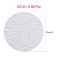 thumbnail image 2 of Unique Bargains 50 Pcs 3-Inch Aluminum Oxide White Dry Hook and Loop Sanding Discs 120 Grit, 2 of 4
