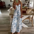 thumbnail image 2 of ZVAVZ Beach Dresses for Women 2025 Vacation,Women Vinatge Floral Sleeveless Maxi Sun Dress Strap V Neck Ankle Casual Long Dresses Multicolor,2XL, 2 of 6