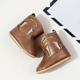 thumbnail image 4 of MEZZALL Leather Western Boots Cowboy Bootie Soft Sole Nonslip Crib Shoes For Baby Toddler Girls Boys Comfort Footwear, 4 of 7