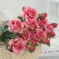 thumbnail image 4 of Imitation Rose Real Touching No Withering Fresh Keeping 2 Heads Faux Silk Flower Home Decor, 4 of 8