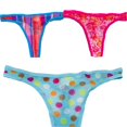thumbnail image 3 of Pack 9 Tangas Mix de Colores Erizo Lenceria Sensual Nylon, 3 of 4