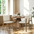 thumbnail image 6 of Dycanpo Wooden Dining Chairs Set of 6, Wide Back Kitchen Side Chairs for Modern Farmhouse Dining Room, Linen Upholstered and Natural Wood Legs, 6 of 7