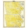 thumbnail image 3 of Andreas 20x24 Black Modern Framed Museum Art Print Titled - Iowa with Congressional, Judicial Districts 1874, 3 of 5