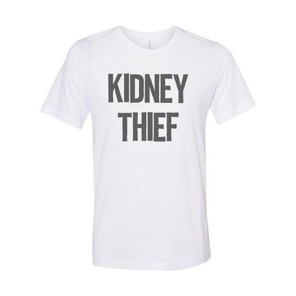 "Kidney Transplant Gift, Kidney Thief, Kidney Recipient, Kidney Recipient Gift, Transplant Awareness, Organ Recipient, Kidney Transplant Tee, White, LARGE"