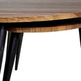 thumbnail image 2 of Mesa Benzara Clovia, juego de 2 unidades triangulares de madera y metal, 2 of 6