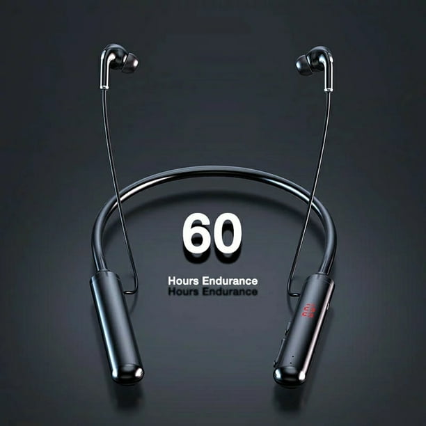 60 Headphones Stereo Bass Wireless Headphone Neckband Power Display Headset TF Card Magnet - Walmart.com