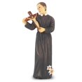 thumbnail image 1 of Hand Painted Resin Catholic Patron Saint Statuette with Prayer Card, 4 Inch (Saint St Gerard), 1 of 3