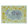 thumbnail image 3 of Oriental Cutting Board, Pattern with Floral Motifs and Cartoon Elephant, Decorative Tempered Glass Cutting and Serving Board, in 3 Sizes, by Ambesonne, 3 of 5