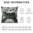 thumbnail image 5 of RUIYC Throw Pillow Covers,Headphone Print Cushion Case for Home Living Room Musical Theme Notes Game Console Controller Decorative Throw Cushion Case,, 5 of 5