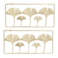 thumbnail image 1 of Decoración de Pared de Hoja de Metal Dorado YLSHRF 2 Piezas 3D Resistente Al Desgaste, 1 of 8