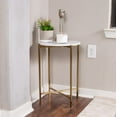 thumbnail image 2 of BIRDROCK HOME Folding Side Table with Marble Top - Gold Legs, 2 of 5