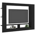 thumbnail image 3 of Veryke Wood TV Media Storage Stand, Modern Floating Entertainment Centers with 3-Tier Corner Shelves, Black, 3 of 8