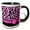 Black/White, variant on 3drose, Personalized Initial V Monogrammed Hot Pink and Black Leopard Pattern Animal Print - Personal Letter, 11oz Two-tone Green Mug