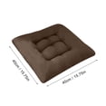 thumbnail image 2 of Square Seat Cushion, Chair Cushion, 16X16 In, Thick Brushed Fabric, Tie Straps, Royal Blue, Office Chair, Desk Chairs, Home Workspace, 1 Pc, 2 of 7