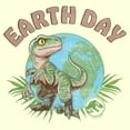 thumbnail image 2 of Men's Jurassic World Earth Day Velociraptor  Graphic Tee Beige Small, 2 of 4