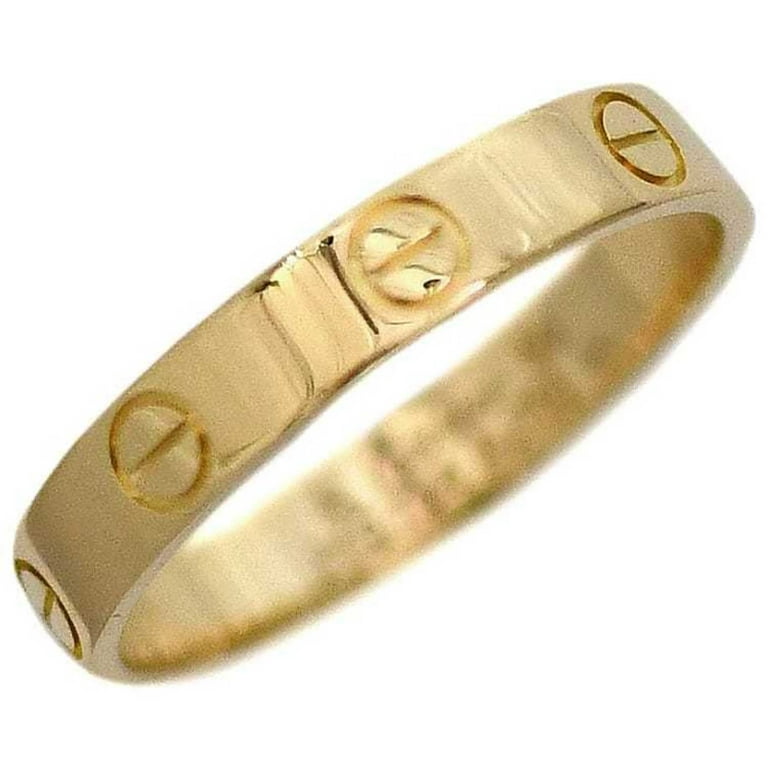 Pre Owned Cartier Love Ring Yellow Gold YG f 20599 Size 16 750 K18 Wedding Like New Walmart
