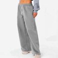 thumbnail image 6 of Ydkzymd Womens Cargo Sweatpants Drawstring Athletic Trouser Pants for Women High Waist Loose Fit Baggy with Pockets for Workout Trousers Elasitc Casual Pants Gray S, 6 of 7