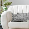 thumbnail image 5 of Black Gray Grey Boho Lumbar Pillow Covers 12x20 Inch Bohemian Carpet Ethnic Decorative Rectangle Pillow Cases Beige Tan Gray Floral Cushion Covers Farmhouse Home Decor For Sofa Couch Outdoor Set of 2, 5 of 6