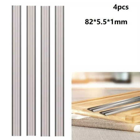 

4pcs Carbon Planer Blade 82x5.5x1mm Reversible Wood Planer for Woodworking