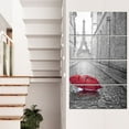 thumbnail image 1 of Design Art Eiffel View from Paris Street Cityscape Photo Canvas Art Print, 1 of 3