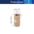 thumbnail image 2 of Wekity M3x10mm Female Thread Knurled Nuts,100PCS Hx5mm OD Brass Threaded Insert Embedment Nuts Hydraulic Welded Joint Injection Molding Assortment Kit for 3D Printing Injection Molding-0621, 2 of 4