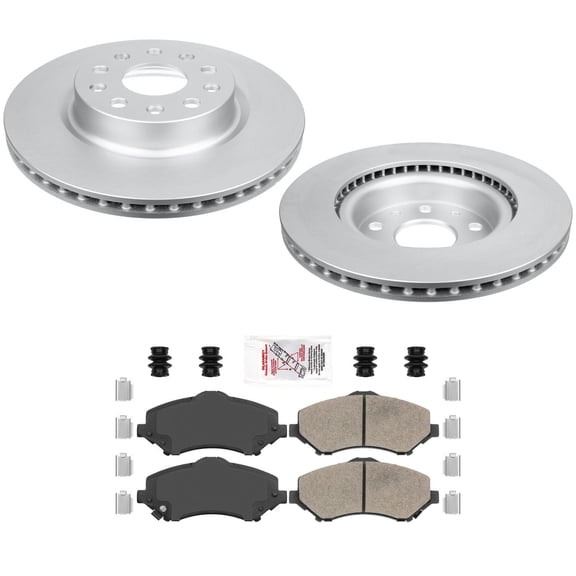 Fits 18-2023 Jeep Wrangler Sport S FRONT Coated Brake Rotors Brake Pads