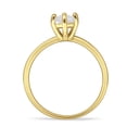 thumbnail image 3 of 6 Claw Elongated Hexagon Ring Cubic Zirconia Rose Tone 925 Sterling Silver, Size 9, 3 of 6